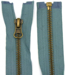 10x Zipper (divisible) metal 5mm color 4-dark gray (312) 45 cm