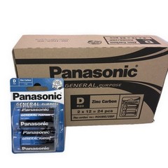 24x Panasonic R20 Zinc Carbon battery (D)