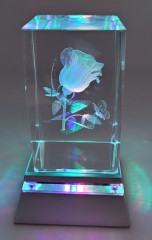 Kristallglas mit 3D Innengravur 5x8mm