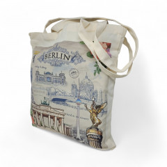 Baumwolltasche 38x42 cm mit Berline motiv.