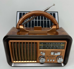 Radio Waxiba M-898BT-S mit Solar USB/SD/MP3/AUX/-Band AM/FM/SW1-3 (farbig sortiert)