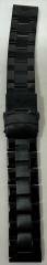 Edelstahl Uhrenarmband für Herren Damen Schwarz 24mm