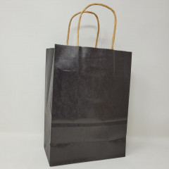 Papiertragetaschen Topcraft ohne Druck/braun,weiss, schwarz .(12St./  VPE) (16x22x8 cm)