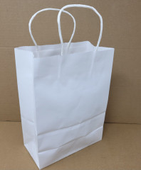 Papiertragetaschen Topcraft ohne Druck/braun,weiss, schwarz .(12St./  VPE) (16x22x8 cm)