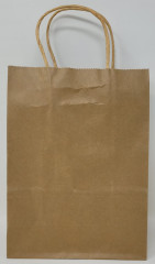 Papiertragetaschen Topcraft ohne Druck/braun,weiss, schwarz .(12St./  VPE) (16x22x8 cm)