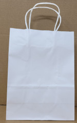 Papiertragetaschen Topcraft ohne Druck/braun,weiss, schwarz .(12St./  VPE) (16x22x8 cm)