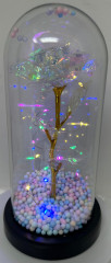 Glaskuppel LED-Lichter Kristallrose Blumen , bund farb (copy)