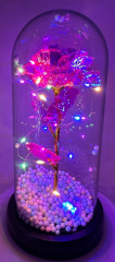 Glaskuppel LED-Lichter Kristallrose Blumen , bund farb