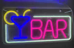 LED Bar Schild für Bar Pub Hotel Café Restaurant (45x22 cm )