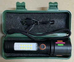 LED Taschenlampe Aufladbar,Extrem Helle Zoombare Taschenlampen mit 5 Lichtmodi & Langer Betriebsdauer